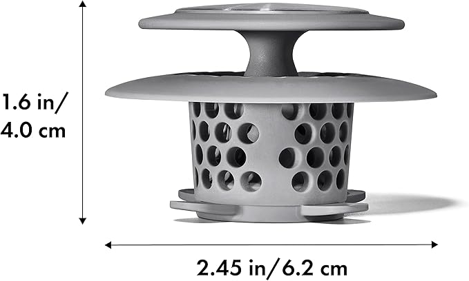 OXO Good Grips Stainless Steel Hair Catch Drain Protector | Catches Hair - Image 2