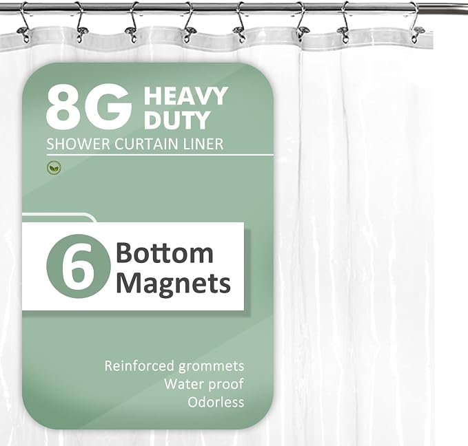 Barossa Design Long Shower Curtain Liner 78" Height by BarossaDesign