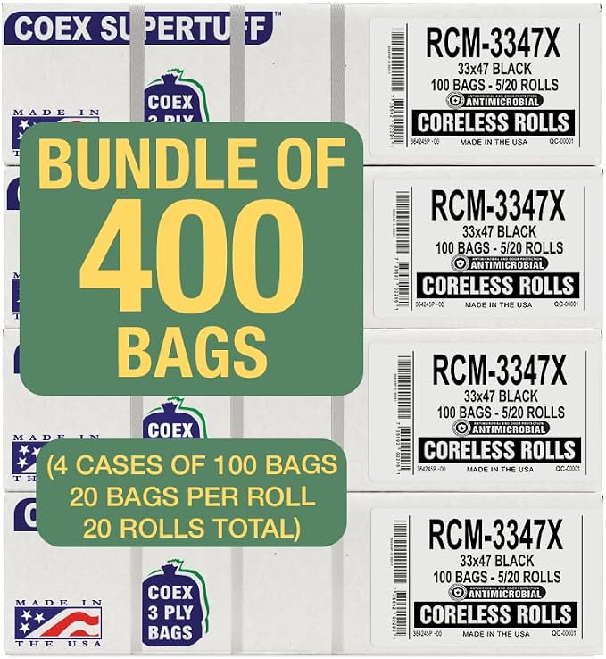 Aluf Plastics - 3 Ply Trash Bags, 40-45 Gallon, 1.5 Mil - Image 9