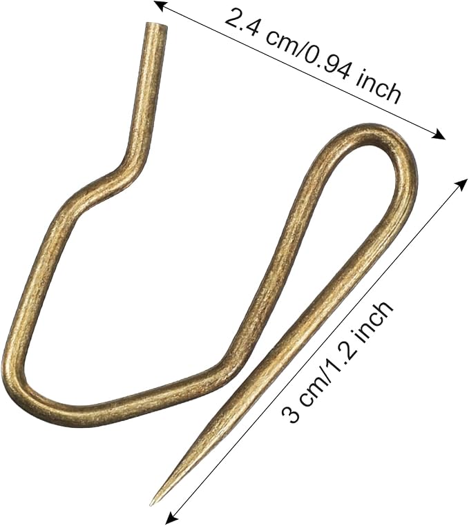 Outus 58 Pack Metal Curtain Hooks Pin On Drapery Hooks 1.2 x 1 Inch - Image 3