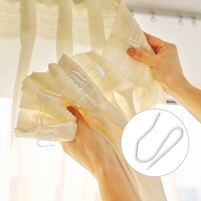 Hotop 60 Pcs 0.98 Inch Curtain Ring and 60 Pcs Pin Hook, 0.98/1.26/1.5/1.65 - Image 5