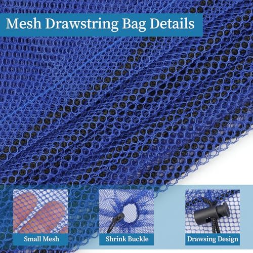 6 Pack Mesh Drawstring Bags - Image 3