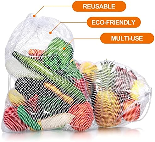 TecUnite 10 Pack Mesh Drawstring Bags - Image 3