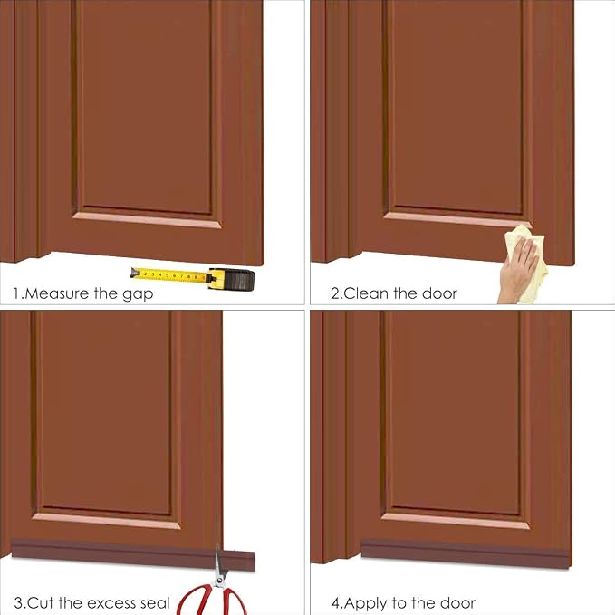 2 Pack Door Draft Stopper Under Door Seal - Image 4