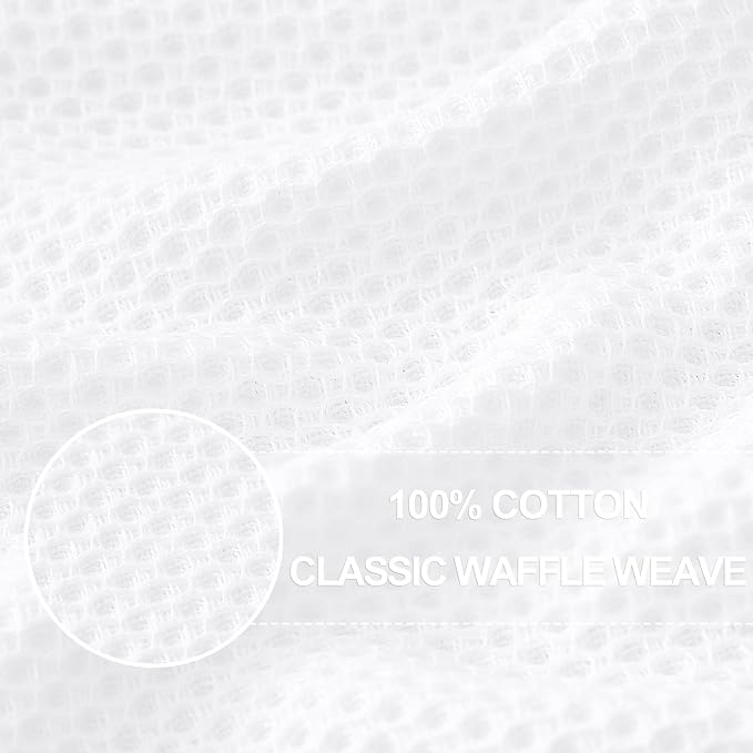 Homaxy 100% Cotton Waffle Weave Kitchen Dish Cloths 8-Pack, Ultra Soft - Image 2