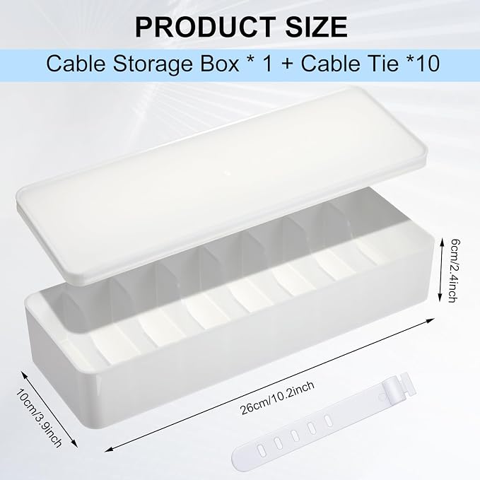 Tatuo 2-Pack Cord Organizer Box - Image 2