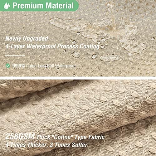 Dynamene Stall Waffle Shower Curtain 256 GSM Heavy Fabric 60x84 Beige/Khaki - Image 4
