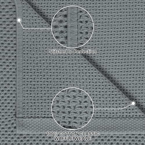 Homaxy 12 Pack 100% Cotton Kitchen Towels and Dishcloths Set - Image 2