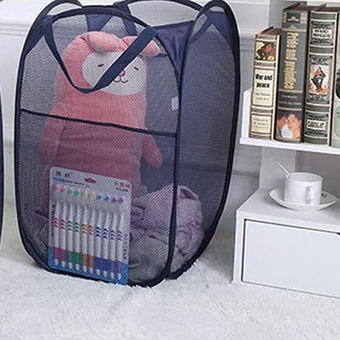 Pop up Laundry Hamper, Foldable Mesh Clothes Hamper - Image 5
