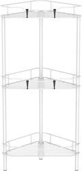 HuggieGems Metal Floor Standing Corner Shower Caddy, 3 Tier by HuggieGems