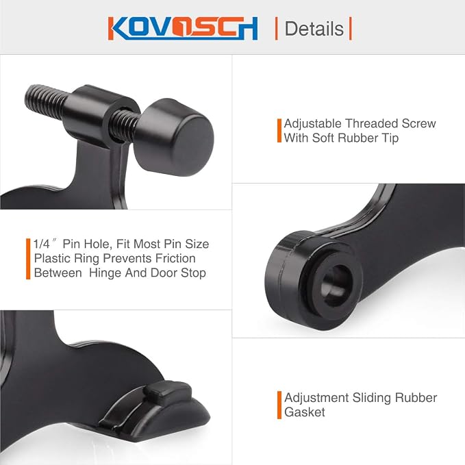 10 Pack Hinge Pin Door Stopper Black - Image 4