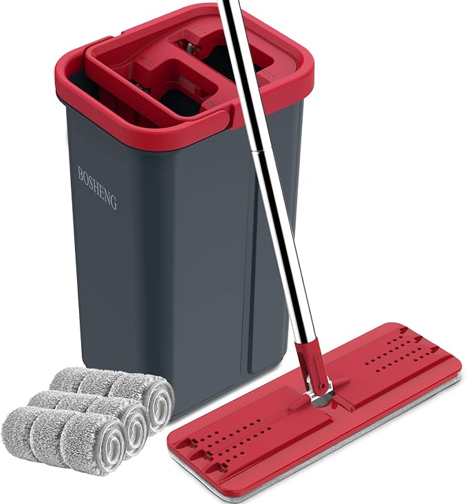 BOSHENG Hands-Free Mop and Bucket Set by BOSHENG