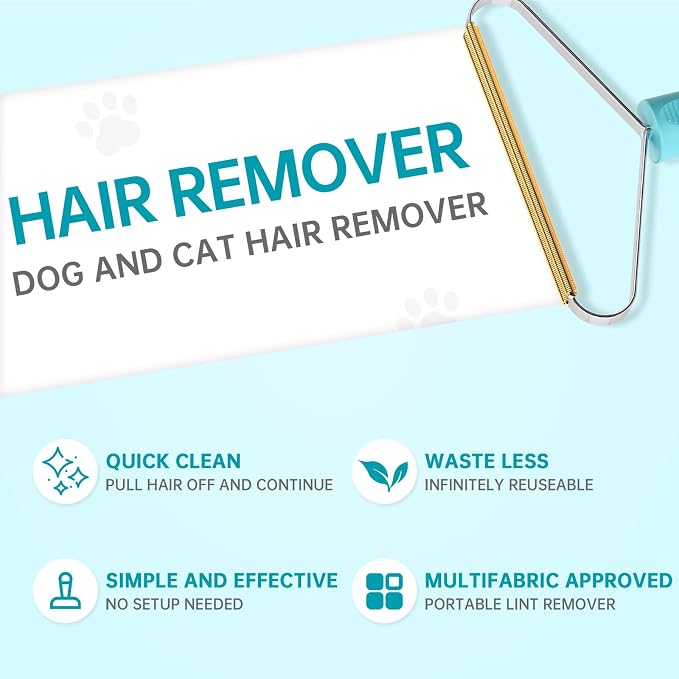 3-Pack Pet Hair Removal Tool, Dog & Cat Hair Remover, Carpet Rake | Fur Removal - Image 7