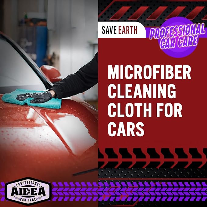 AIDEA Microfiber Cleaning Cloth 10PK, Microfiber Towels - Image 4