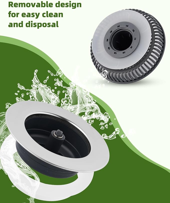 Universal 2PCS Kitchen Sink Strainer Stopper Combo, 3 in 1 Pop Up - Image 4