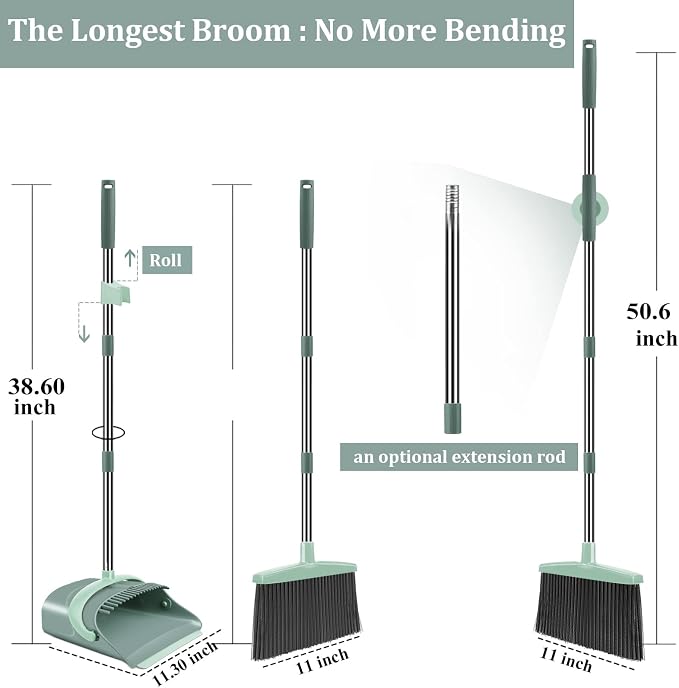 Ivandar Broom and Dustpan Set for Home, Dust pan - Image 2