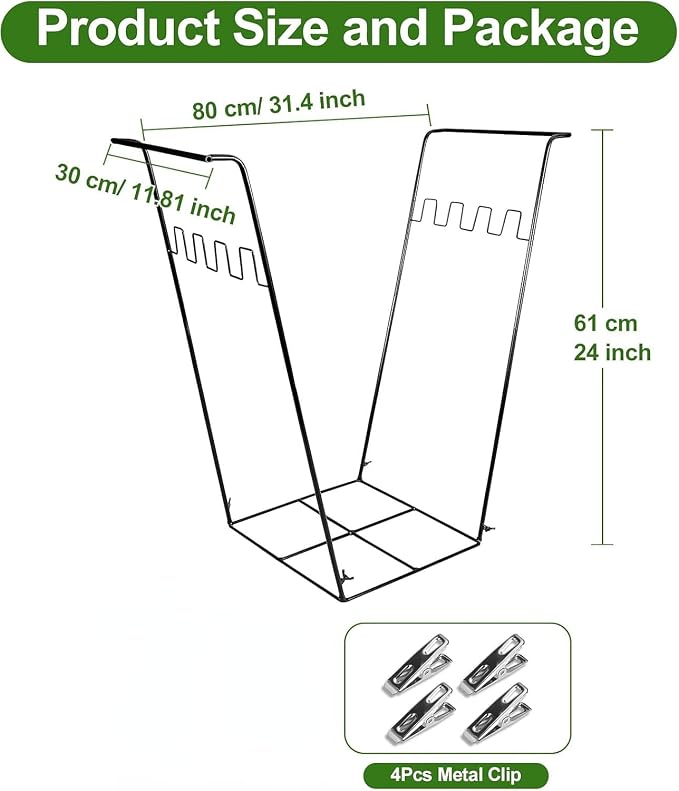 3 PCS Trash Bag Holder Stand, Outdoor Garden Garbage Bag Holder Holds 30-45 - Image 2