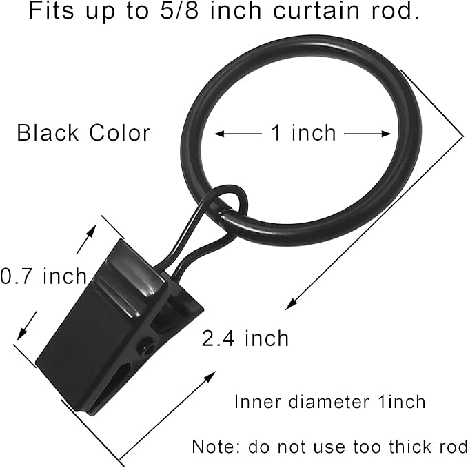 100 Pack Metal Curtain Rings - Image 2