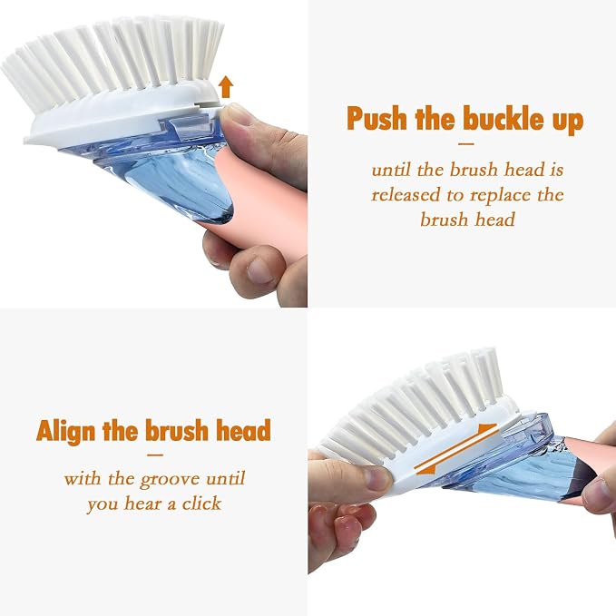 RIMAY Soap Dispensing Dish Brush Set - Image 5