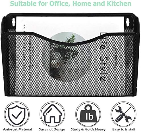 EASEPRES 6 Single Pocket Mesh Hanging File Organizer, Vertical Wall Mounted - Image 5