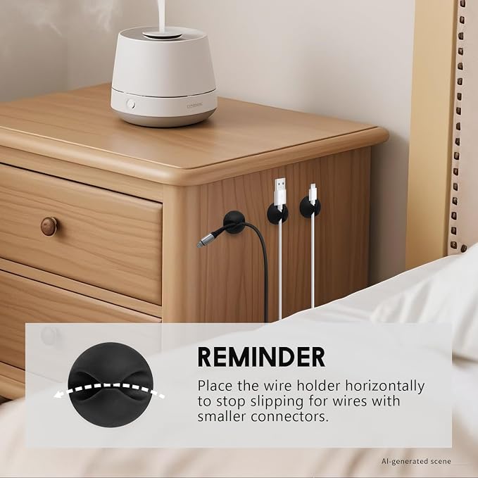 SmiLife Cable Clips, Phone Cord Holder - Image 7