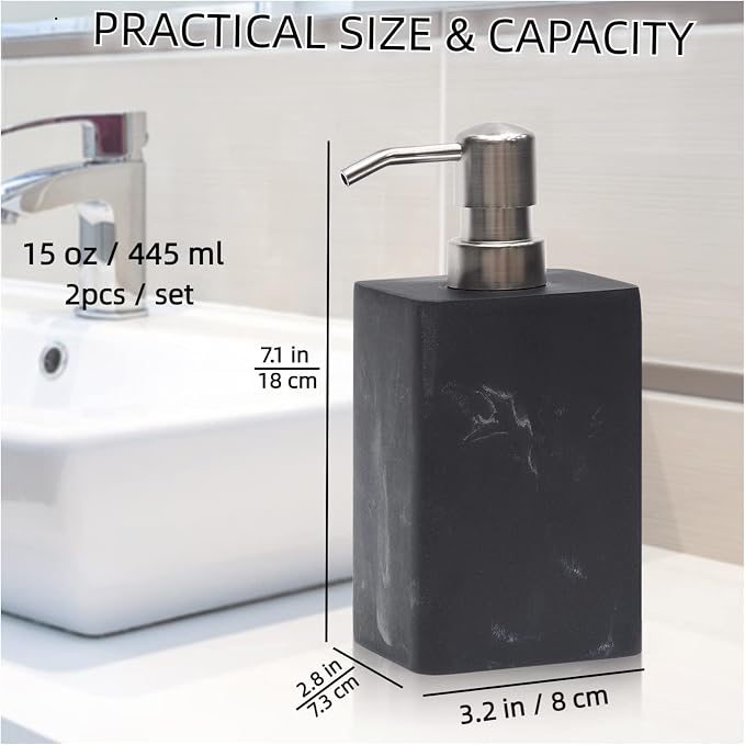 2pcs Hand Soap and Lotion Dispenser Sets - Image 2