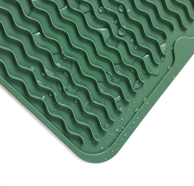 MicoYang Silicone Dish Drying Mat — Quick-Dry Ridges Counter & Sink Pad - Image 9