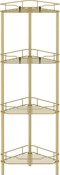 HuggieGems Metal Floor Standing Corner Shower Caddy, 4 Tier by HuggieGems