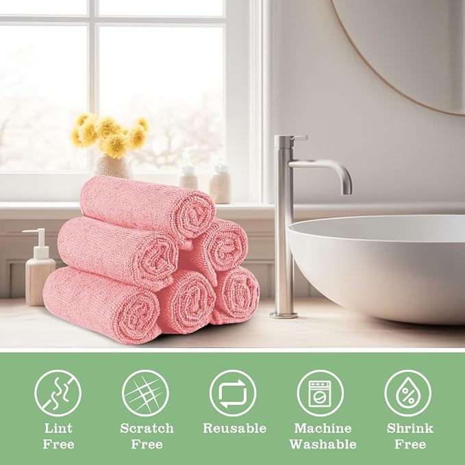 Washcloths 20 Pack Face Towels, Highly Soft Wash Cloths | Hand Towels, Fast - Image 5