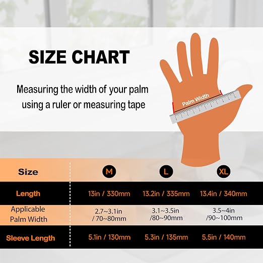 Heavy-Duty Thick Black Rubber Cleaning Gloves, 1 Pair, M | Reusable & - Image 6