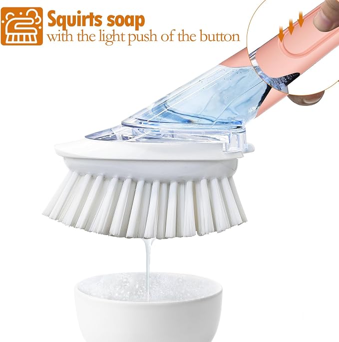 RIMAY Soap Dispensing Dish Brush Set - Image 3
