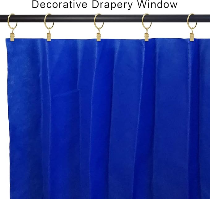 40 Pack Curtain Rings with Clips, Drapery Clips with Rings, Drapes Rings 1.26 - Image 4