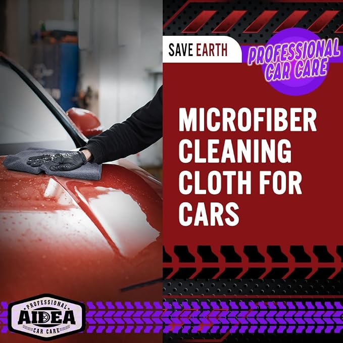 AIDEA Microfiber Cleaning Cloth Grey 150PK, Shop Towels Shop Rags 12×12" | - Image 4