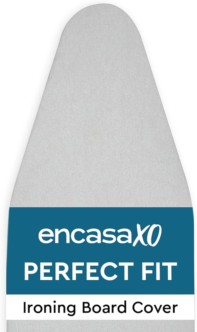 Encasa XO Ironing Board Cover and Pad, 6mm Felt 49"x18" Silver Luxury by EncasaXO