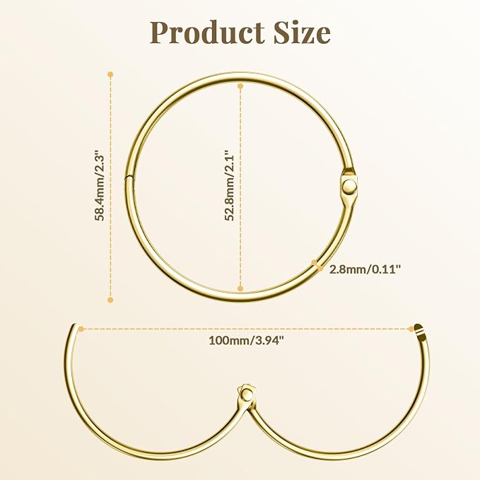 Bathway Shower Curtain Rings, Shower Curtain Hooks Rust Proof Shower Rings - Image 6