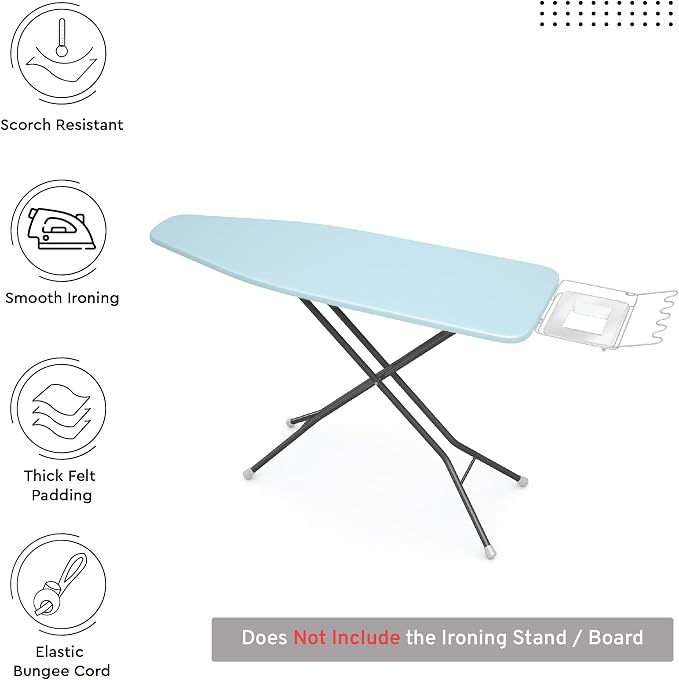 Encasa XO Ironing Board Cover and Pad, Large 54"x15" - Image 2