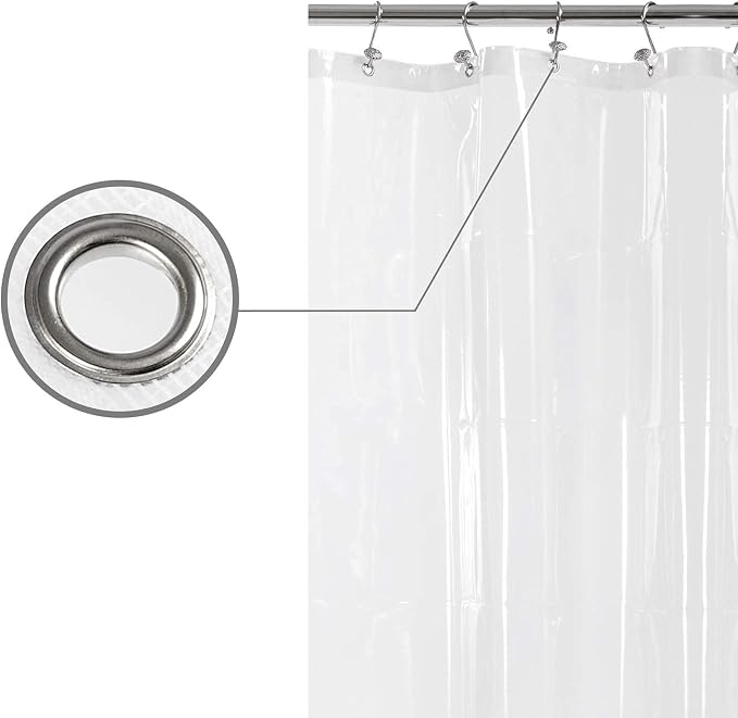 Barossa Design Narrow Shower Curtain Liner Waterproof PEVA - Image 5