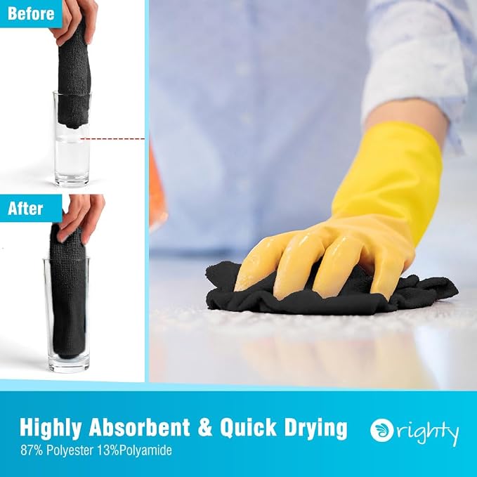Orighty Microfiber Cleaning Cloth Bulk, 100 Pack, 11.5x11.5 inch, Soft Highly - Image 3