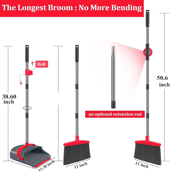 Ivandar Broom and Dustpan Set, Broom - Image 2