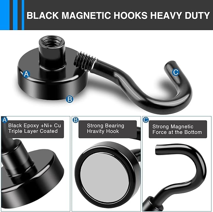 LOVIMAG Magnetic Hooks for Cruise Essentials 2026 Cabins Door 18 Pack-30LBS - Image 5