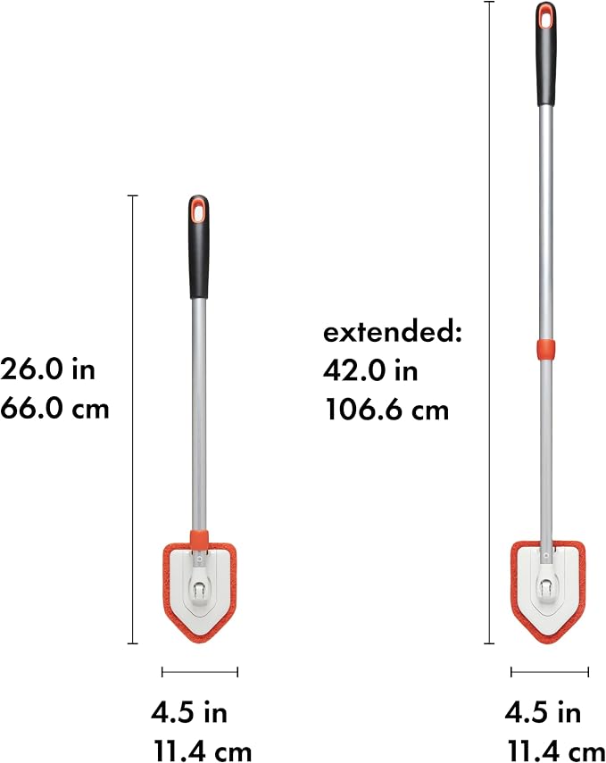 OXO Good Grips Extendable Shower, Tub and Tile Scrubber – 42 in, Versatile - Image 2