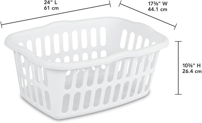 Sterilite Rectangular Laundry Basket, Plastic Clothes Hamper - Image 2