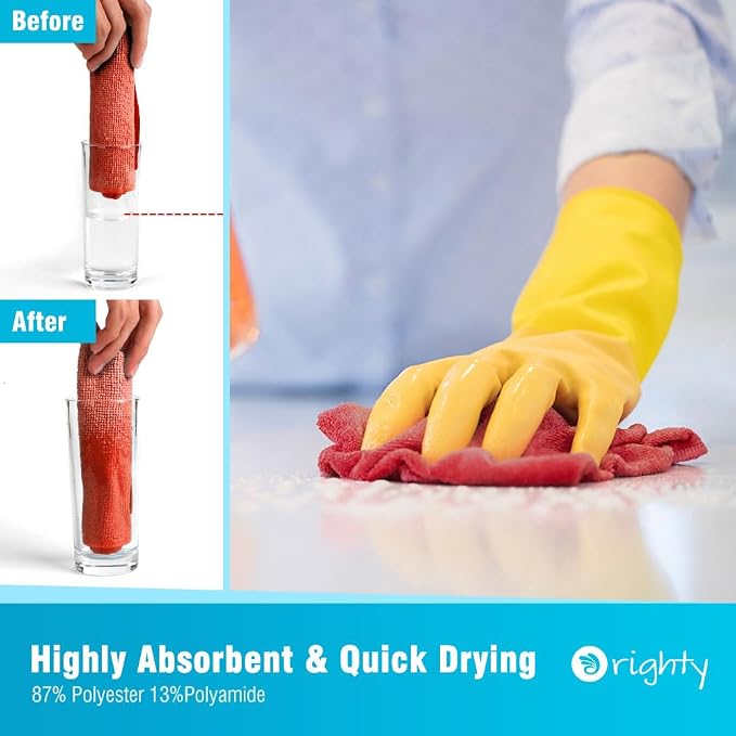 Orighty Microfiber Cleaning Cloth Bulk, 200 Pack, 11.5x11.5 inch, Soft Highly - Image 3