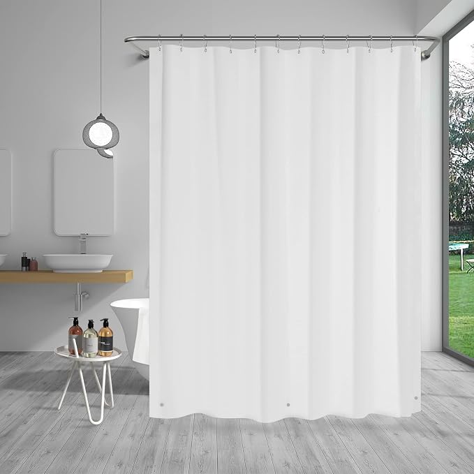 AmazerBath Long Shower Curtain Liner, 72x78 Plastic White Shower Curtain Liner - Image 9