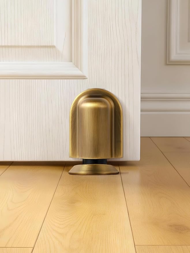 1 Pack Antique Brass Door Stopper Magnetic Door Cathc Floor Mounted Door Stop - Image 2