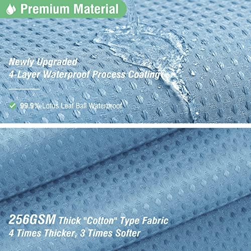Dynamene Stall Waffle Shower Curtain 256 GSM Heavy 54"x78" Moonlight Blue - Image 4