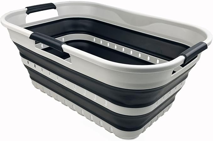 SAMMART 21L Super Mini Collapsible 3 Handled Plastic Basket - Image 4
