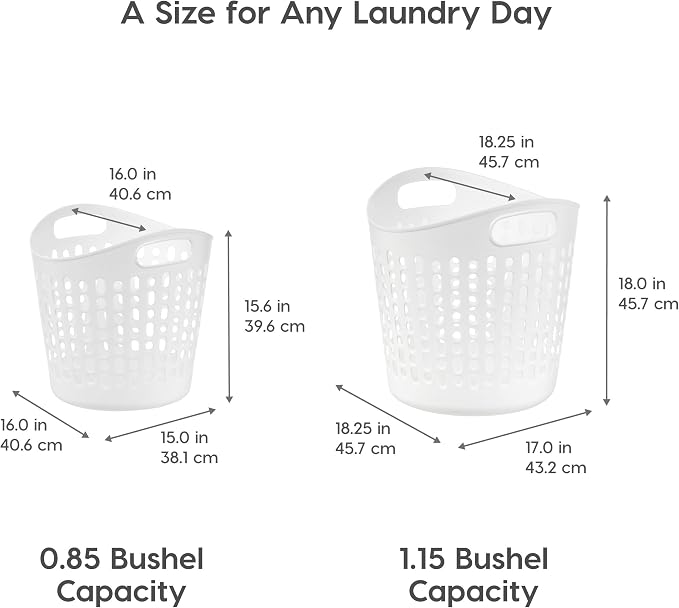 IRIS USA Plastic Laundry Hamper, 40L- 3 PK, Ventilation - Image 2