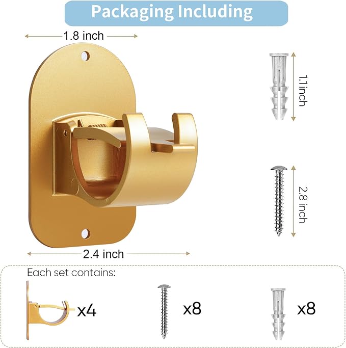 No Drill Curtain Rod Holder Hangers - Image 4