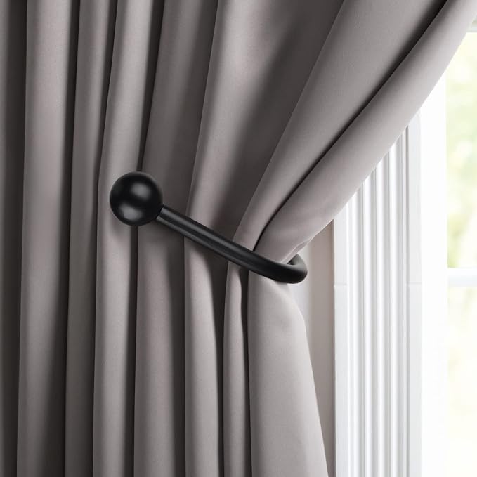 Curtain Holdbacks, Matte Black - Image 3